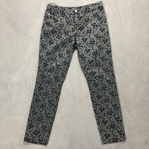 DKNY Floral Print Pants Slim Fit Casual‎ Everyday Trousers Size 6